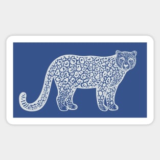 Snow Leopard - hand drawn big cat lovers design Sticker